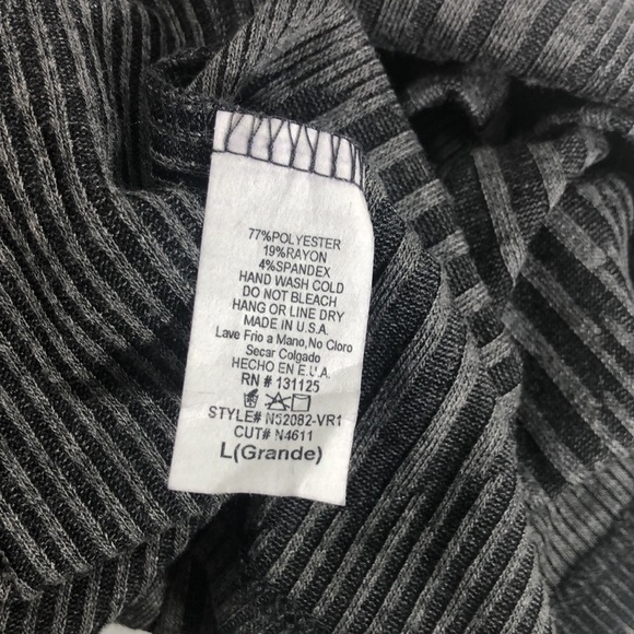 Embrace Los Angeles Women's Top with strappy back. Gray Size L - Picture 4 of 7